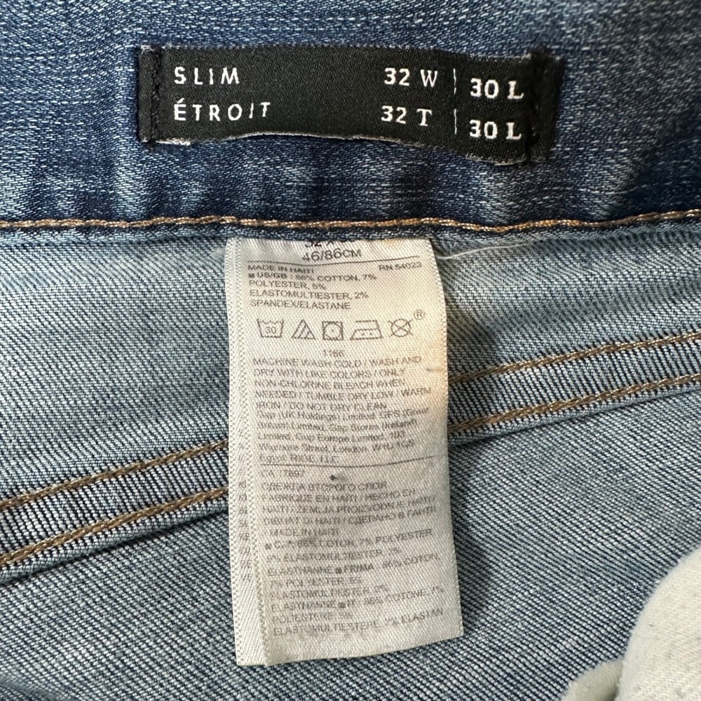 Banana Republic Jeans Mens 32x30 Slim Fit Etroit Blue Stretch Denim Medium Wash - Picture 5 of 10